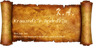 Krasznár András névjegykártya