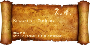 Krasznár András névjegykártya